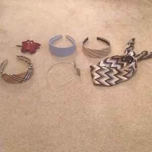6 piece headband/hair clip